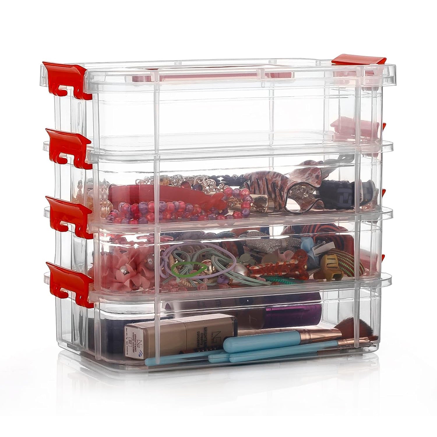 4-Layer Transparent Multipurpose Plastic Storage Box 4-Layer Transparent Multipurpose Plastic Storage Box